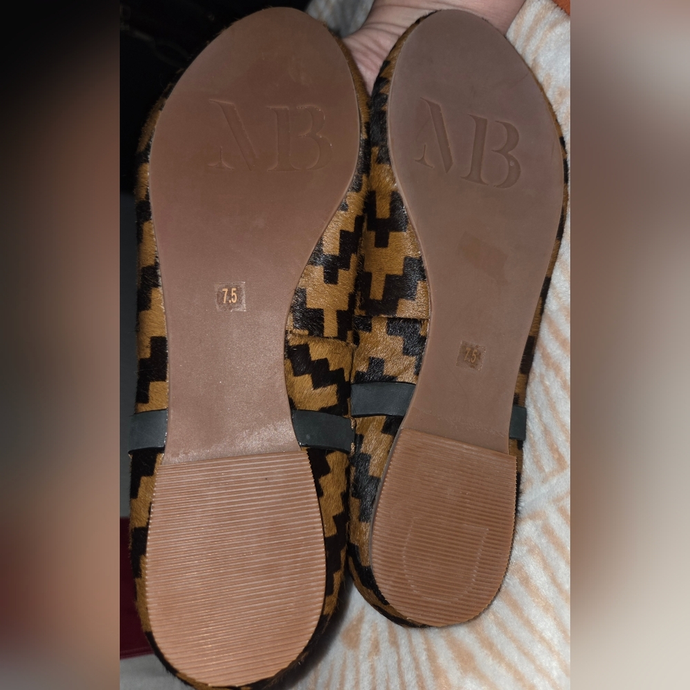 Matt Bernson Zigzag Patterned Flats in Brown and … - image 5